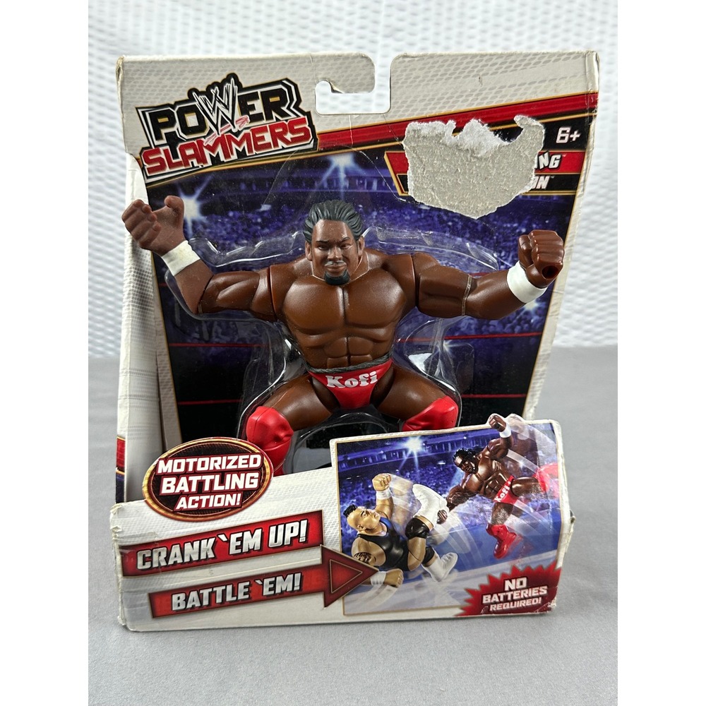 NIB WWF WWE Power Slammers Kofi Kingston Thunder Twisting Action‎ Figure 5"
